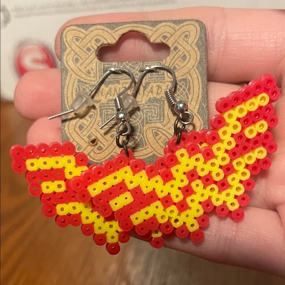 Hand Made Wonder Woman Earrings